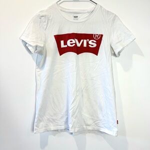 🛍️4 for 20$ / Levi's Classic White Tee with Red Logo / S